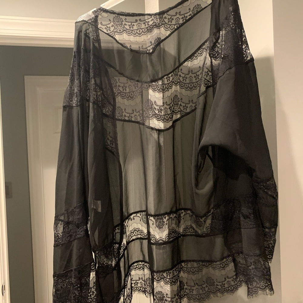 Sheer Black Cardigan